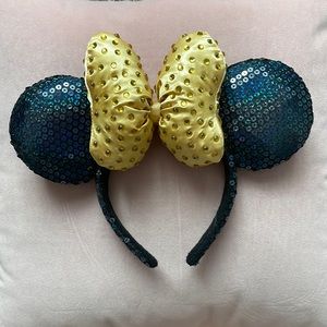 Gold Crystal Sequins Disney Parks Minnie Ears